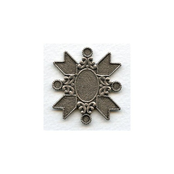 ^Medallion Crest 40mm Oxidized Silver (1)