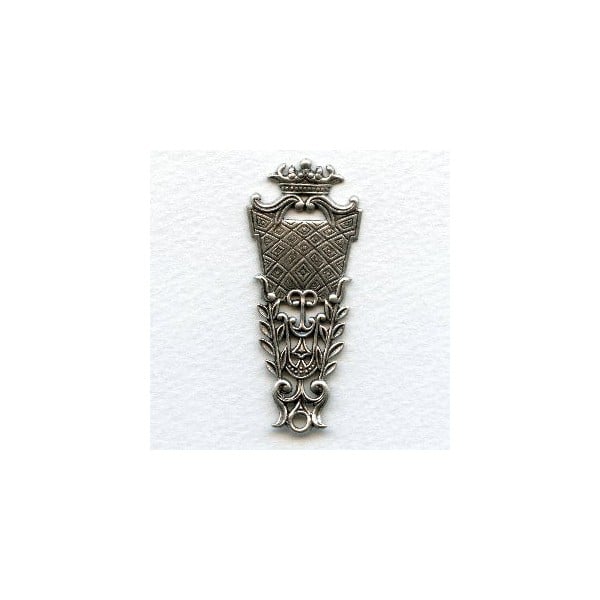 Royal Pendant Oxidized Silver 59x25mm
