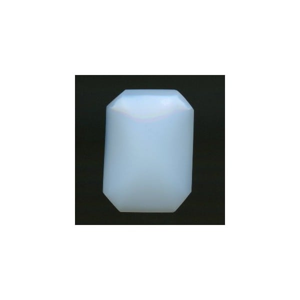 ^White Opal Flat Back Cushion Octagon 25x18mm