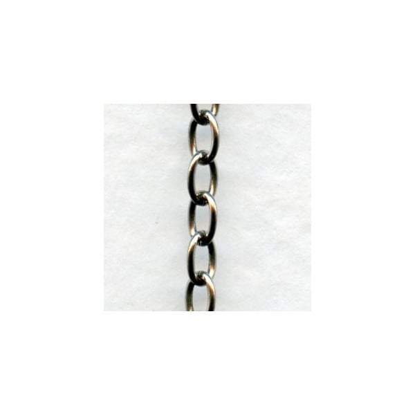 Rosary Cable Chain Antique Silver Soldered Links (3 ft)