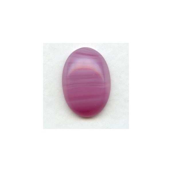^Pink-Quartz Glass Oval Cabochon 18x13mm