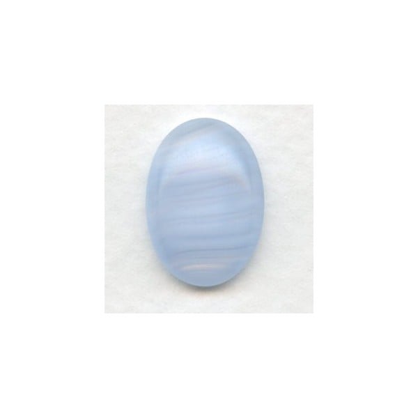 ^Blue Quartz Glass Oval Cabochon 18x13mm