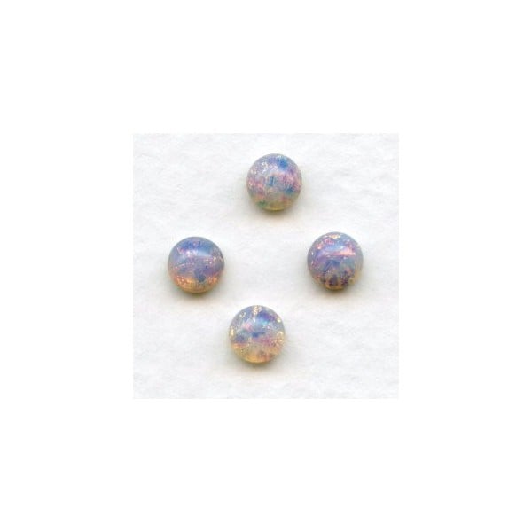 Pink Fire Opal Glass Cabochons 5mm (4) - Image 3