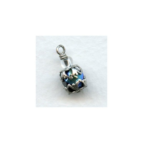 Favorite Filigree Bead Caps 7mm Oxidized Silver (24) - Image 2