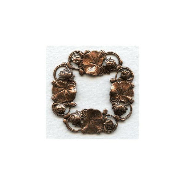 ^Floral Framework Stampings 41mm Oxidized Copper (3)