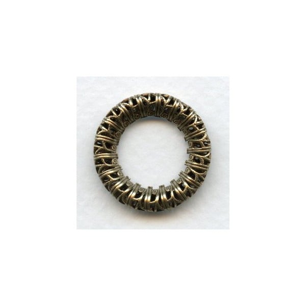 Filigree 23mm Ring Link Connectors Oxidized Brass (2)
