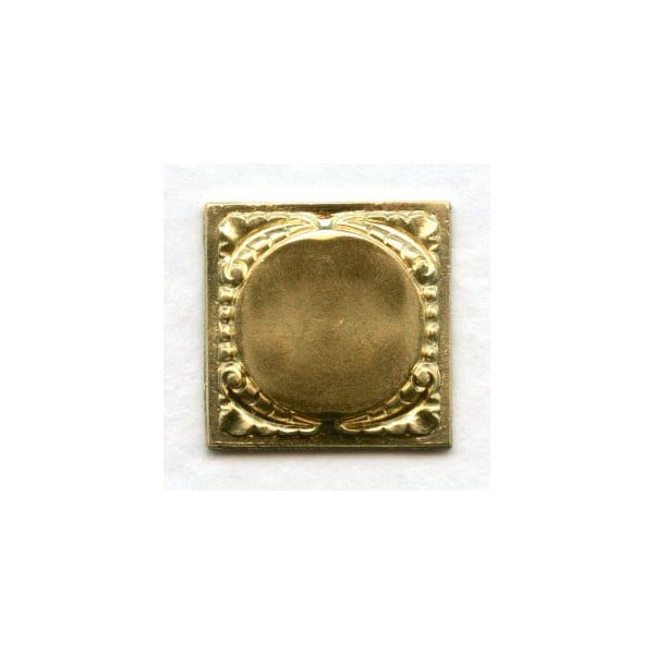 ^Solid Square Platform Base Raw Brass 15mm