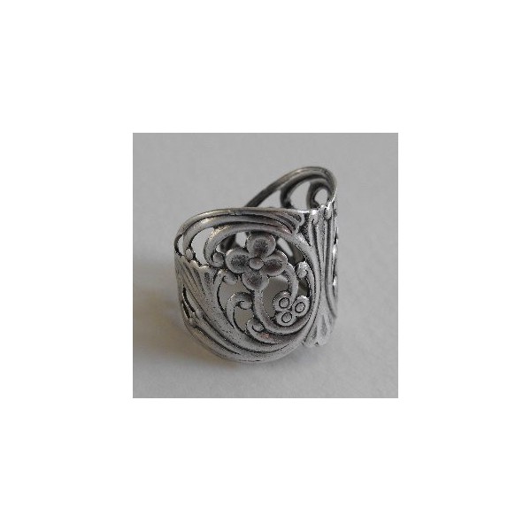 Floral Wrap Finger Ring Oxidized Silver (1) - Image 3