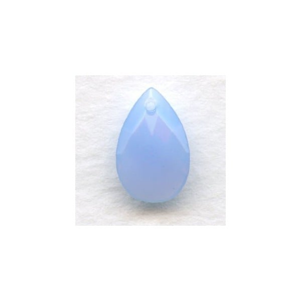 Briolette Light Blue Opal Glass 13x8.5mm Pear Shape