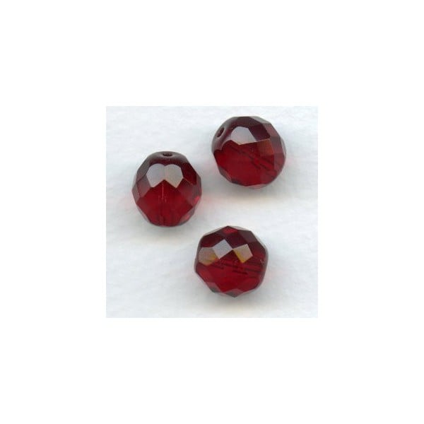 Garnet Preciosa Round Faceted Beads 12mm