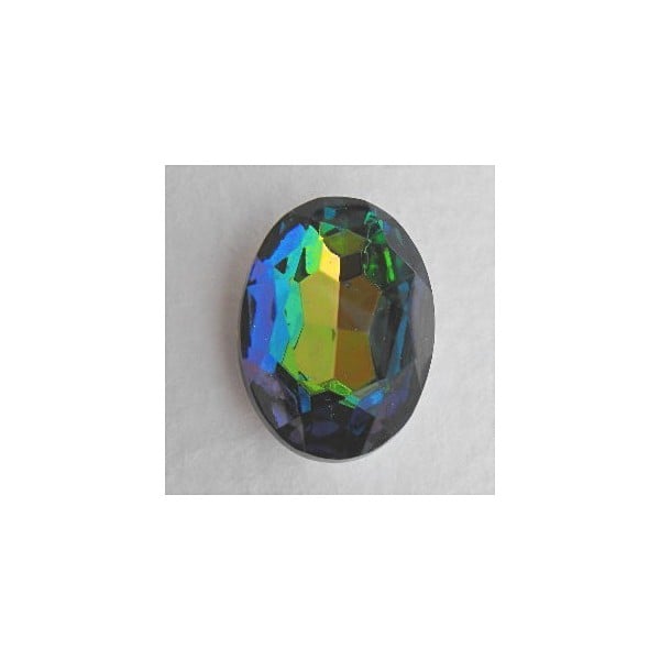 Oval Vitrail Medium Watermelon Stone 18x13mm