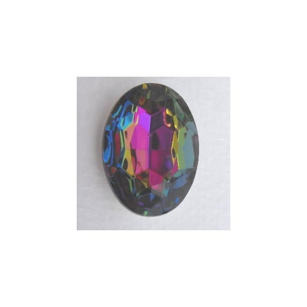 ^Oval Vitrail Medium Watermelon Stone 30x22mm