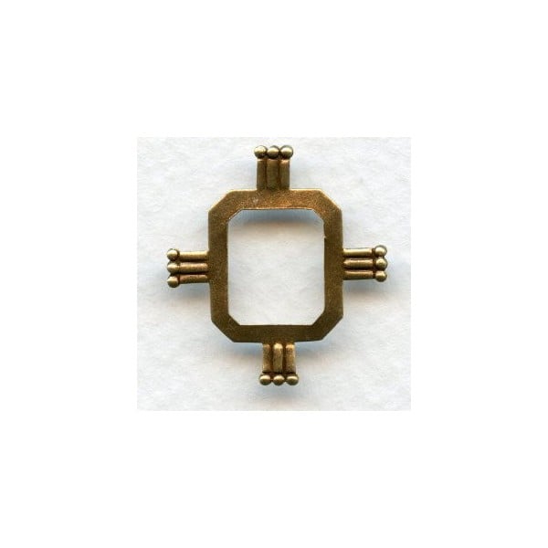 Cushion Octagon Setting Effects 23x22mm Oxidized Brass