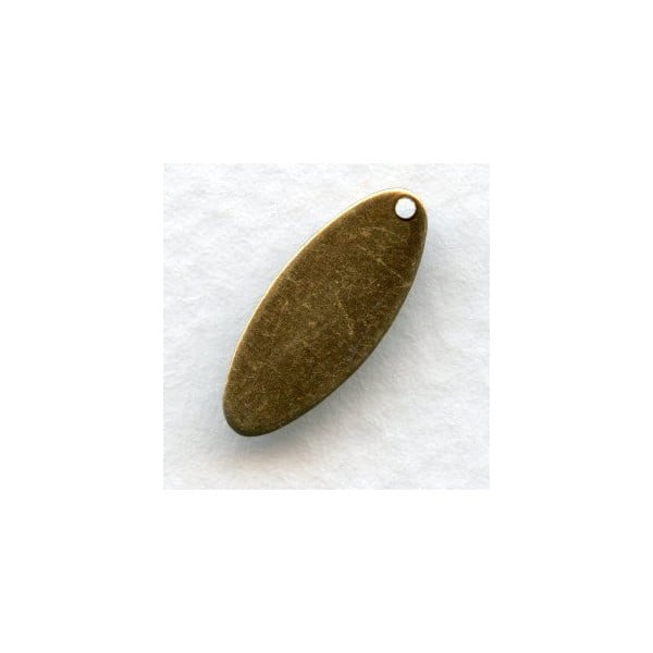 Logo Tags Oxidized Brass 17x7mm (25)