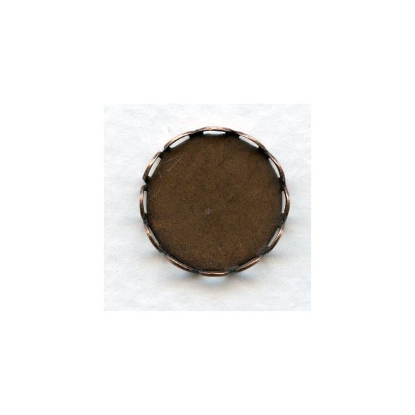 Lace Edge Settings 15mm Oxidized Copper