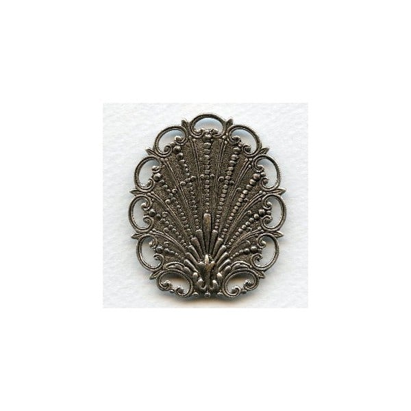 Flat Openwork Stamping Oxidized Silver 49mm (1)