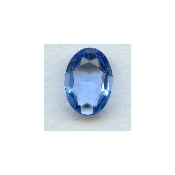 ^Light Sapphire Glass Oval Unfoiled Stones 14x10mm (2)