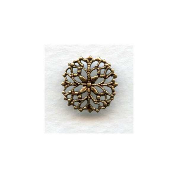 Filigree Accent Oxidized Brass 13mm (12)