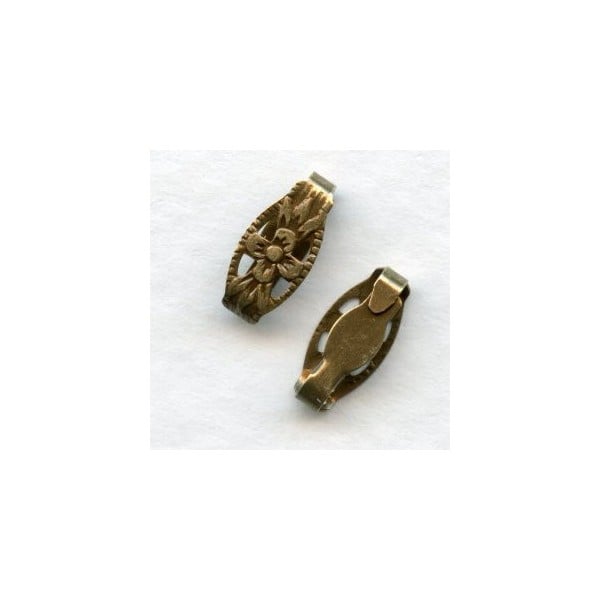 Snap Clasps Bails or Connectors Oxidized Brass 10mm