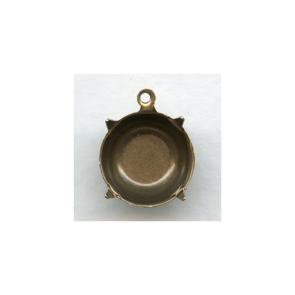 Round 14mm Settings Oxidized Brass (12)
