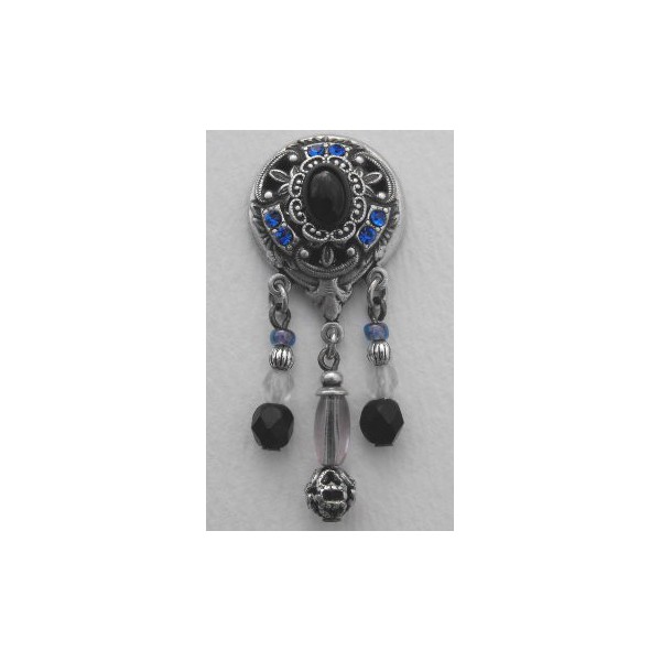 Crest Shape Oxidized Brass 18mm Earring Top - Image 3