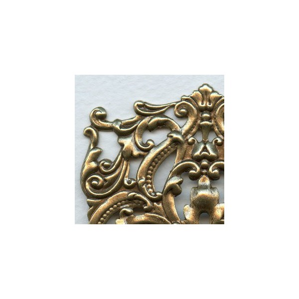 Most Grand of All Oxidized Brass Stamping 5+ Inches (1) - Image 2