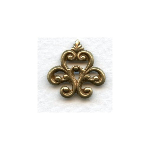 Corner or Finial Detail Oxidized Brass 18mm