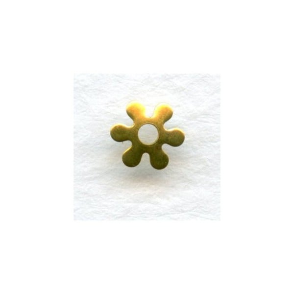 ^Plain and Simple 6mm Bead Caps Raw Brass (50)