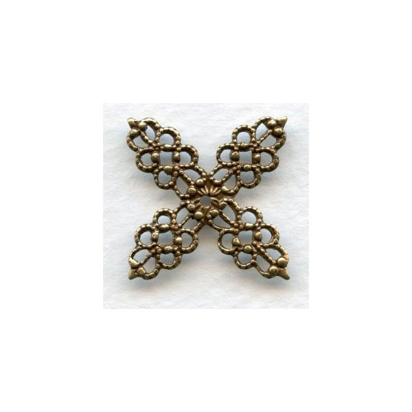 ^Small Filigree Wrap Oxidized Brass 20mm (6)