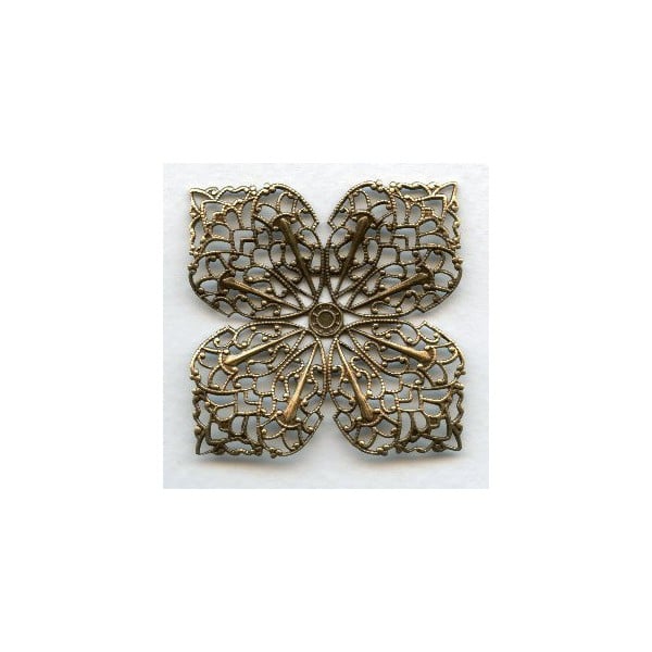 Four Points Large Filigree Oxidized Brass 43mm (1)