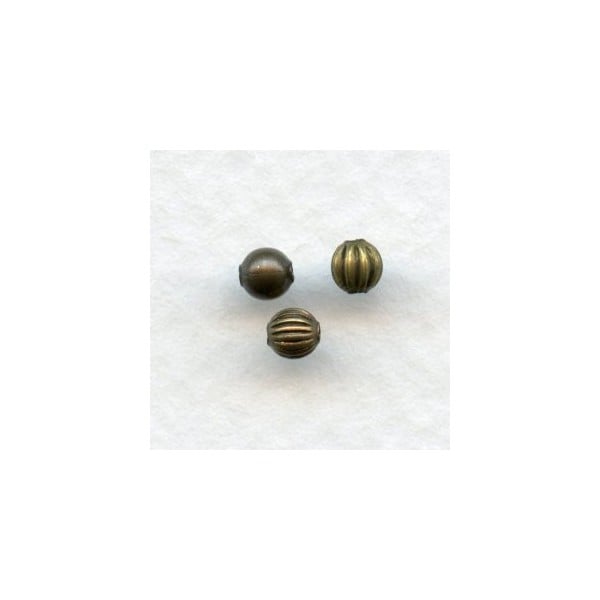 Tiny Round Spacer Beads Oxidized Brass 3mm MIXED