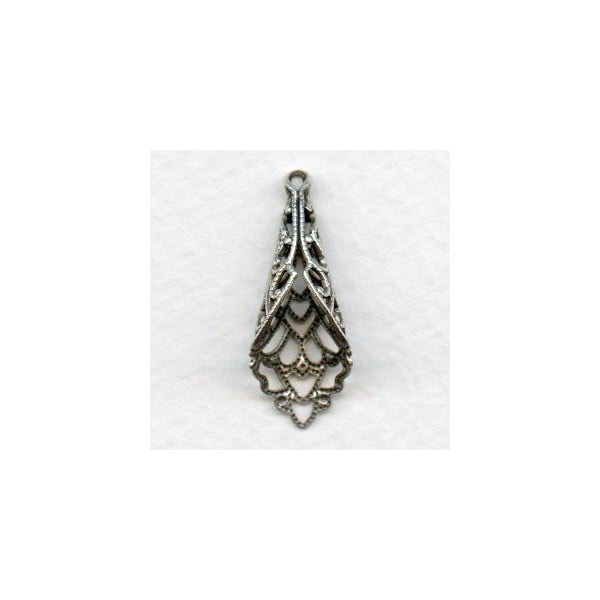 Filigree Cone 26mm Oxidized Silver (3) - Image 2