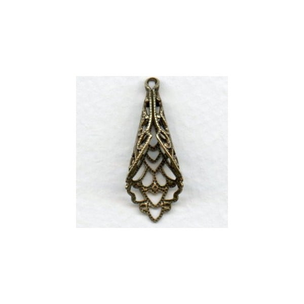 Filigree Cone 26mm Oxidized Brass (3) - Image 2