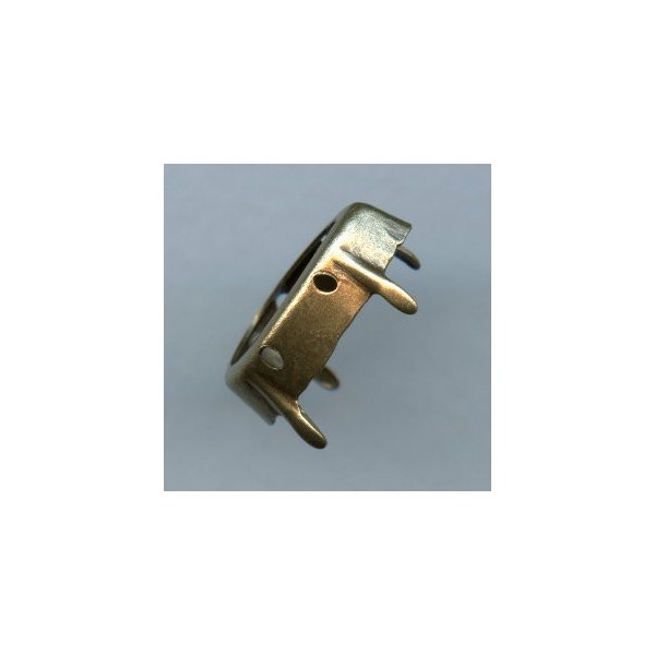 ^Pear Shape Settings with Holes 18x13mm Oxidized Brass - Image 2