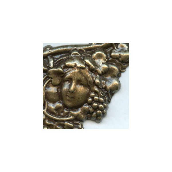 Nouveau Vineyard Nymphs Oxidized Brass Stamping - Image 2