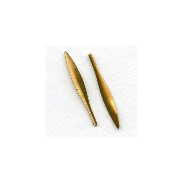 Petals Leaves Spikes Vertical Interest Raw Brass 38mm (12)
