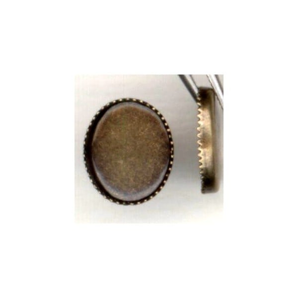Serrated Edge Settings 10x8mm Oxidized Brass (12) - Image 2