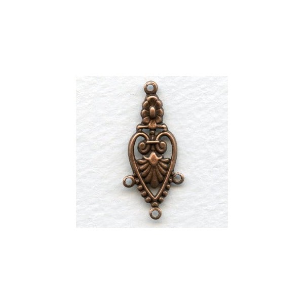 Decorative Three Strand Connector Oxidized Copper (6)