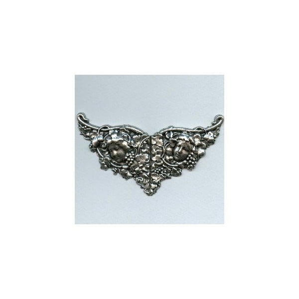 Art Nouveau Vineyard Nymphs Oxidized Silver Stamping (1)