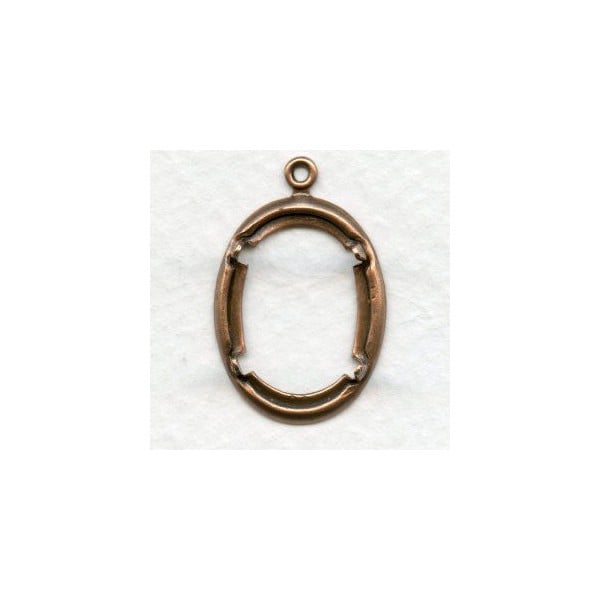 ^Smooth Edge Oxidized Copper Settings 18x13mm