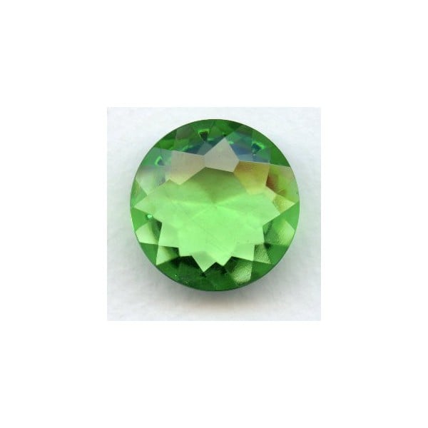 Peridot Glass Round 25mm Unfoiled Jewelry Stone (1)