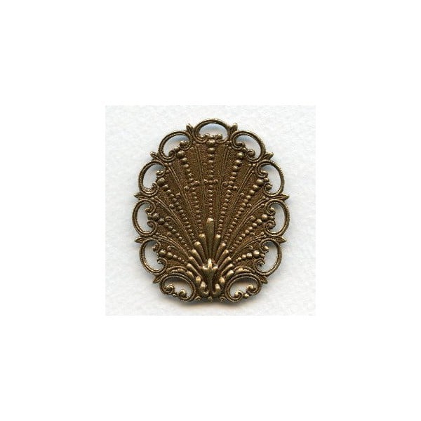 Flat Openwork Stamping Oxidized Brass 49mm (1)