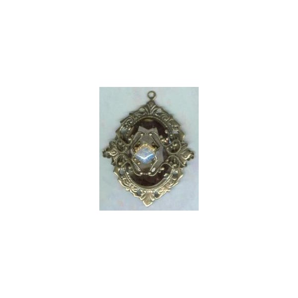 Feminine Filigree Ornate Connector 45mm Brass (6) - Image 2