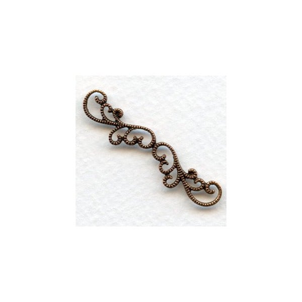 ^Elegant Filigree Detail Oxidized Copper
