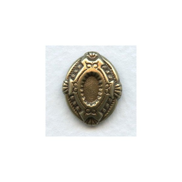 Setting Effect Crest 7x4mm Oxidized Brass (6)