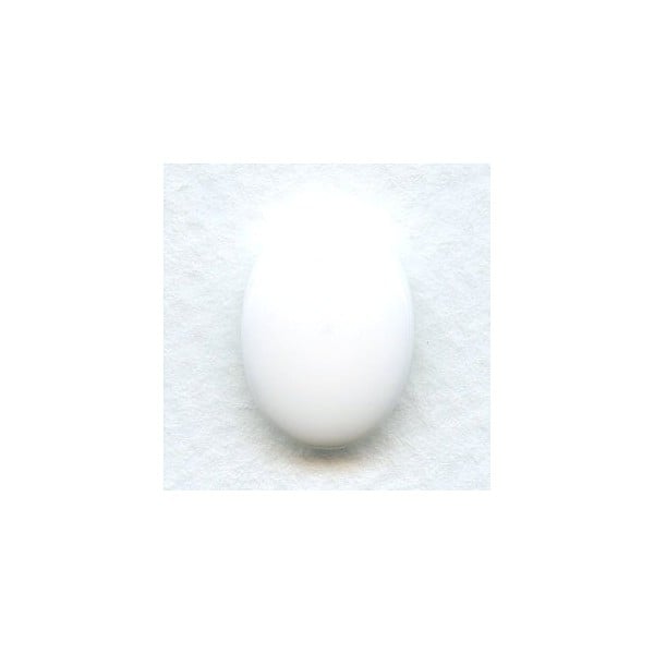 Chalk White Buff Top Glass Cabs 18x13mm (2)