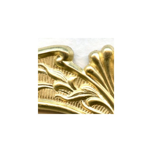 Art Nouveau Style Grand Raw Brass Stamping (1) - Image 2