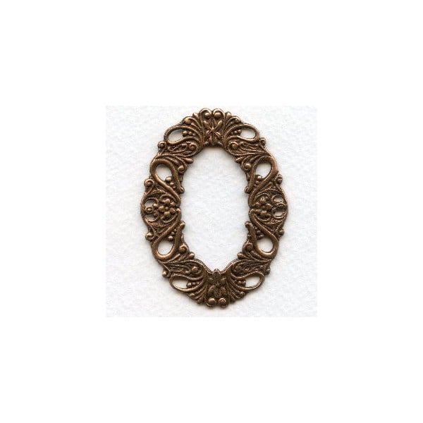 ^Dramatic Framework Oxidized Copper Stamping