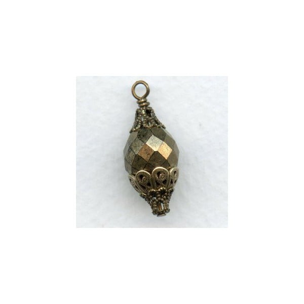 Elegant Style Filigree Bead Caps Oxidized Brass (6) - Image 2