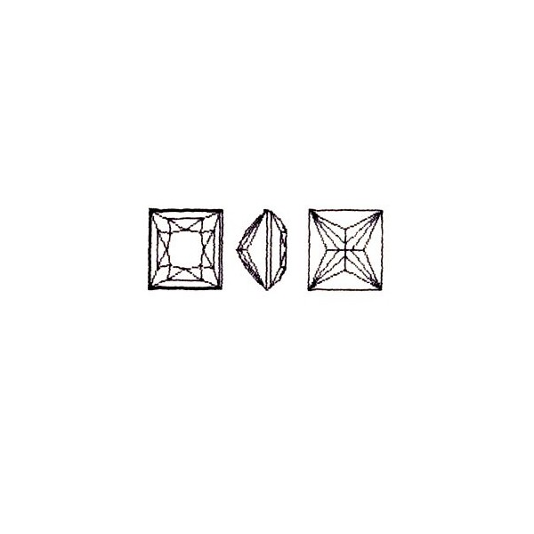 ^Swarovski Elements 4447 Princess Square 10mm - Image 2